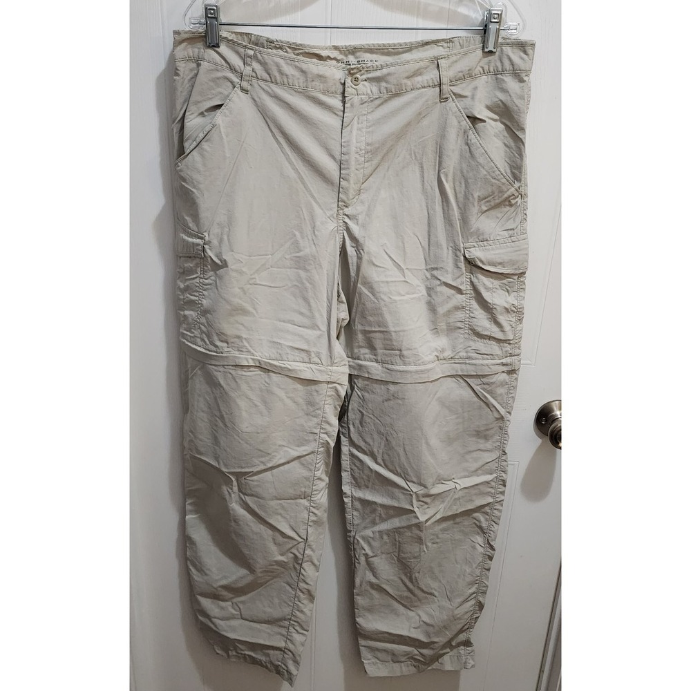 Columbia PFG Omni Shade Convertible Fishing Hiking Pants Nylon Women's Sz Large‎